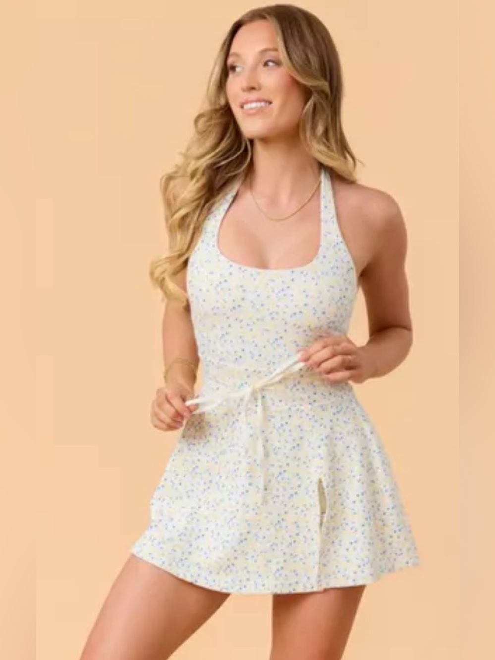 Blogilates Game Set Match halter dress with Shorts size medium